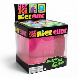 Needoh Nice Cube Pink Easter Gift Squishy Fidget Toy NEW